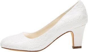 Свадебные туфли для женщин Emily Bridal, белые цена и информация | Женские туфли | 220.lv