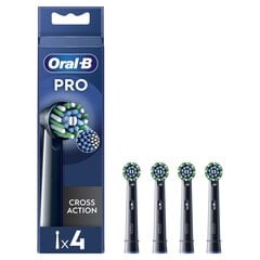 Oral-B EB50-4 Cross Action Pro Black цена и информация | Насадки для электрических зубных щеток | 220.lv