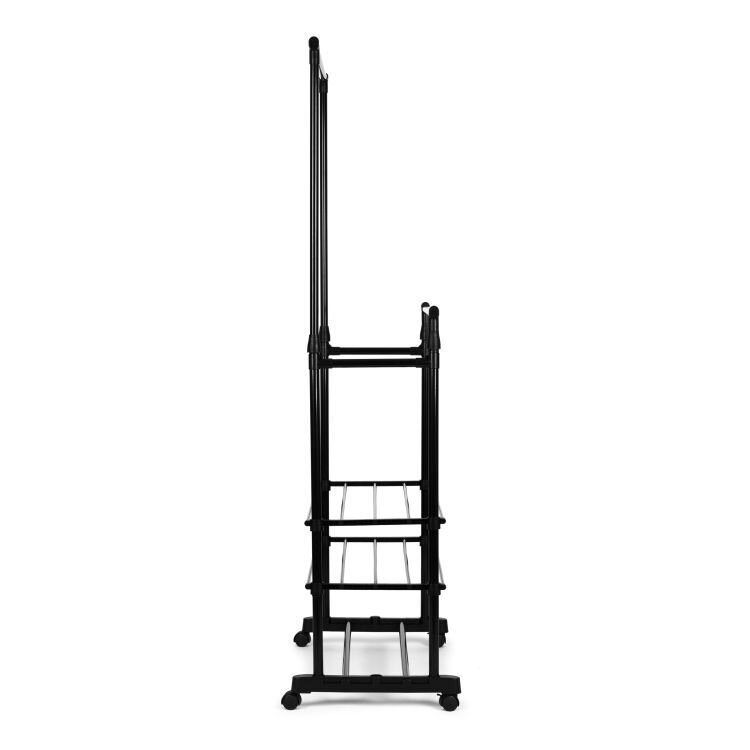 Drēbju pakaramais Modern Home, melns 174x81x42 cm cena un informācija | Drēbju pakaramie | 220.lv