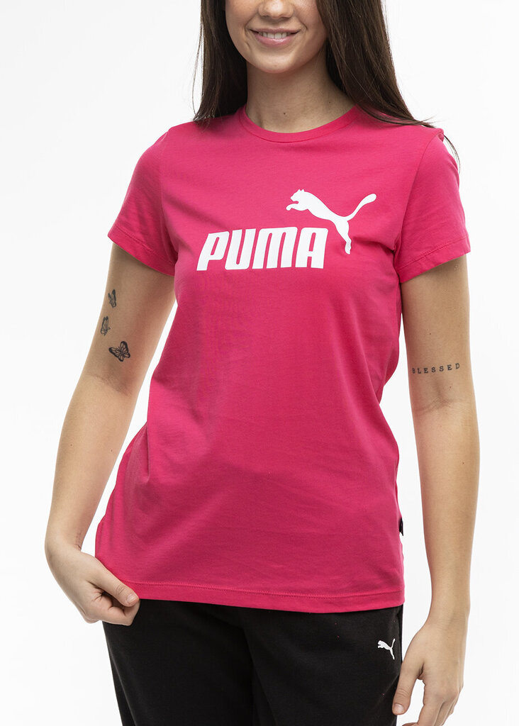 T-krekls sievietēm Puma ESS Logo Tee 586775 49, rozā cena un informācija | T-krekli sievietēm | 220.lv