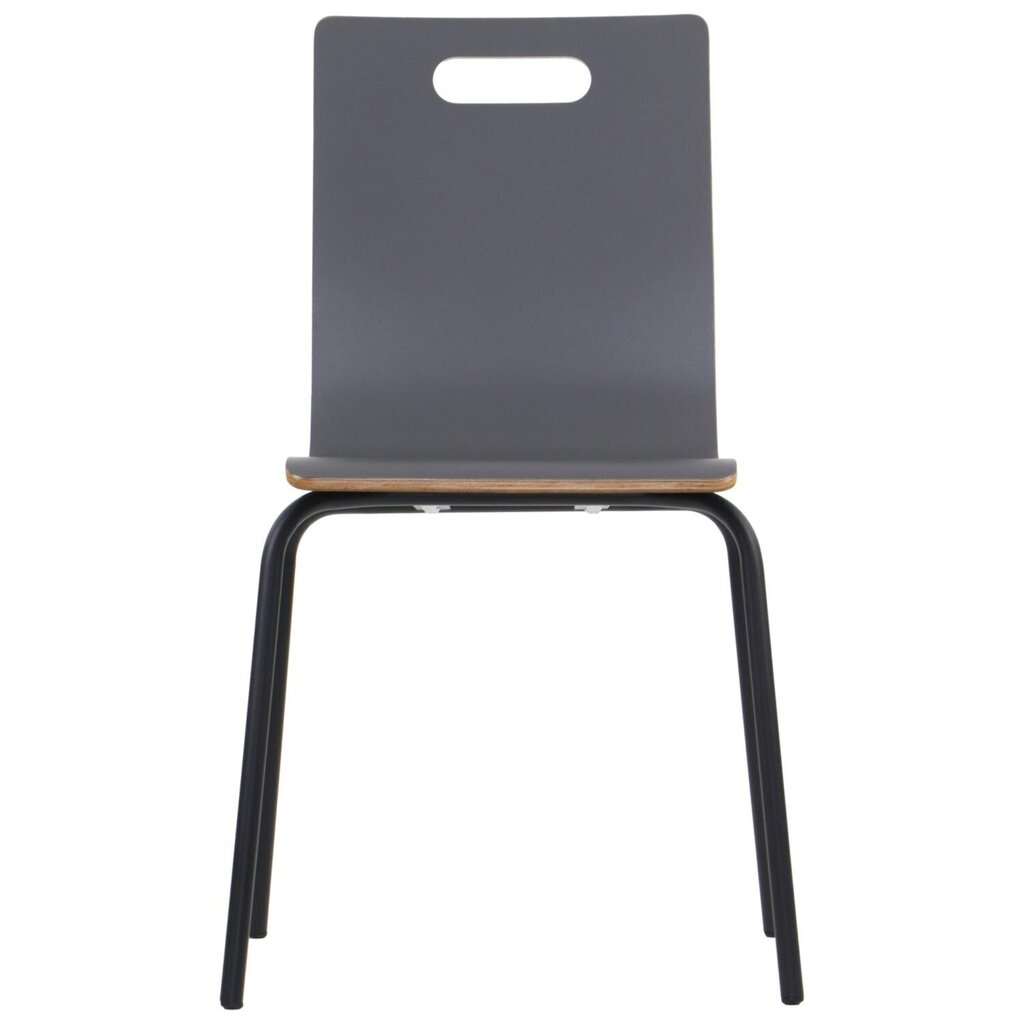 Laminēta saplākšņa krēsls Stema Werdi A, pelēkā krāsā, melns rāmis цена и информация | Virtuves un ēdamistabas krēsli | 220.lv