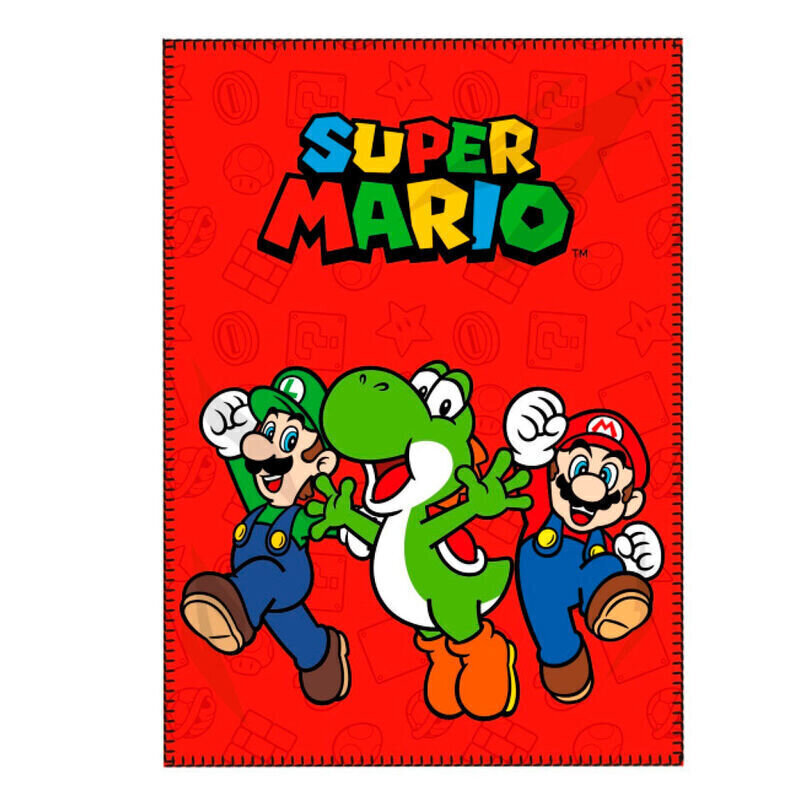 Bērnu pleds Super Mario, 100x140 cm цена и информация | Gultas pārklāji, pledi | 220.lv