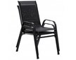 2-u dārza krēslu komplekts, melns cena un informācija | Dārza krēsli | 220.lv