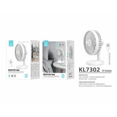 Kompakts USB Biroja galda ventilators, balts цена и информация | Вентиляторы | 220.lv