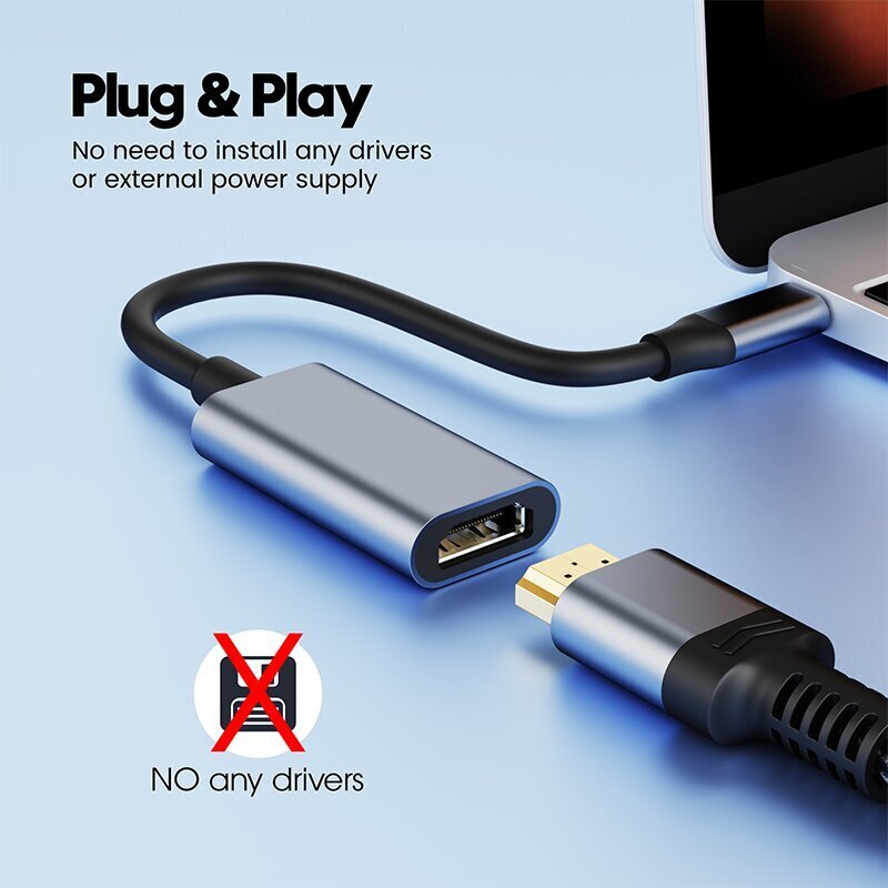 USB 3.1 USB-C uz HDMI 4k 30 Hz adapteris цена и информация | Adapteri un USB centrmezgli | 220.lv