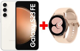 Samsung Galaxy S23 FE 5G 8/256GB Cream + Samsung Galaxy Watch 4 (LTE,40mm), Pink Gold цена и информация | Мобильные телефоны | 220.lv