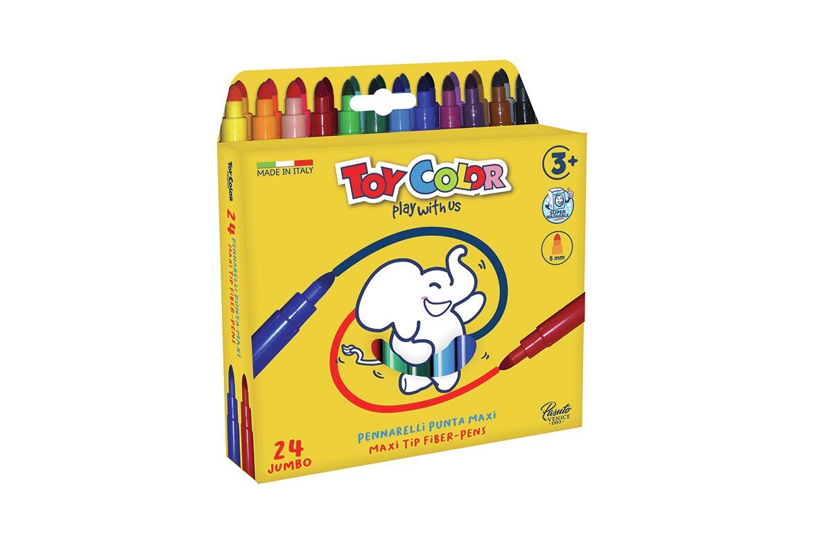 Flomasteri ToyColor Jumbo| 24 krāsas цена и информация | Rakstāmpiederumi | 220.lv
