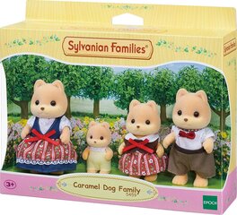 Leļļu komplekts Sylvanian Families The Caramel Dog Family cena un informācija | Rotaļlietas meitenēm | 220.lv