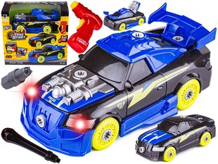 Rotaļu auto ar instrumentiem bērniem, zils/melns cena un informācija | Rotaļlietas zēniem | 220.lv