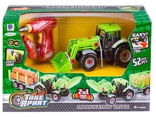 Traktors ar piederumiem, 52 gab. cena un informācija | Rotaļlietas zēniem | 220.lv