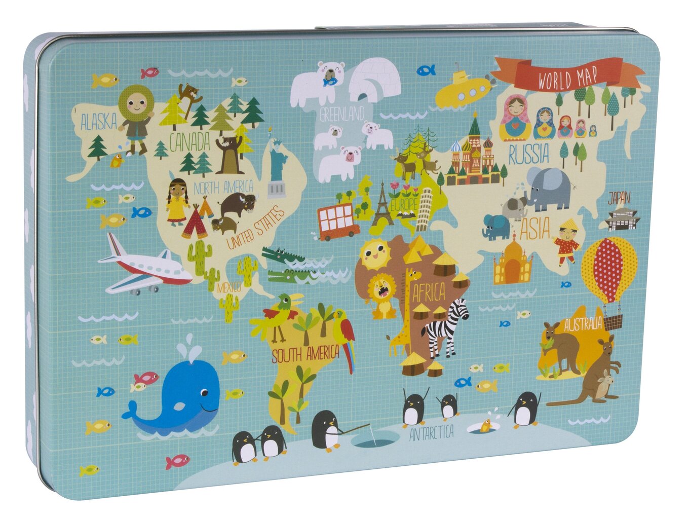 Apli Kids XL Puzzle pasaules karte 48 x 32 cm cena un informācija | Attīstošās rotaļlietas | 220.lv