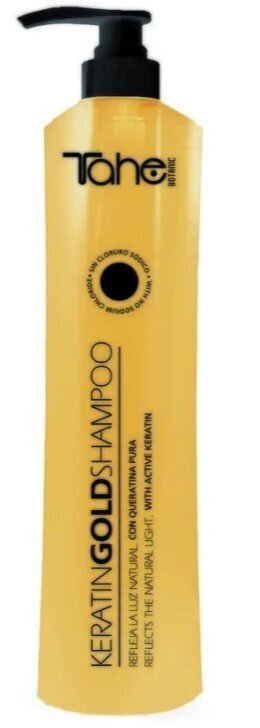 Šampūns sausiem un bojātiem matiem Tahe Botanic Keratin Gold Shampoo, 1000 ml cena un informācija | Šampūni | 220.lv