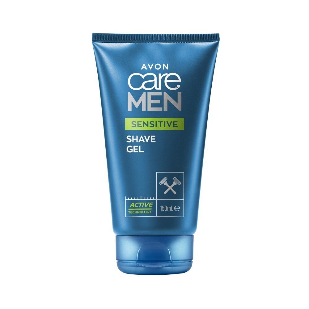 Skūšanās želeja vīriešiem Avon Care Men Sensitive, 150 ml cena un informācija | Skūšanās piederumi, kosmētika | 220.lv