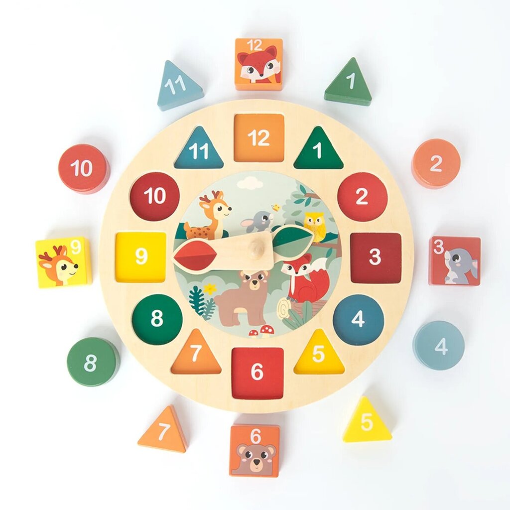 Koka puzle - pulkstenis Smiki cena un informācija | Rotaļlietas zīdaiņiem | 220.lv
