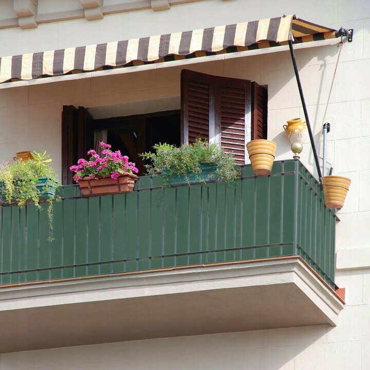 Tīkls žogam, dārzam vai balkonam 1,5x50 m, zaļš cena un informācija | Žogi un piederumi | 220.lv