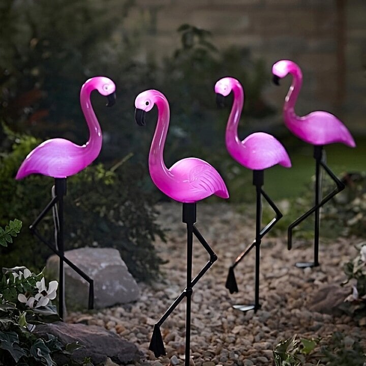 Dekoratīvie saules dārza lukturi Flamingo, 3 gab. цена и информация | Āra apgaismojums | 220.lv