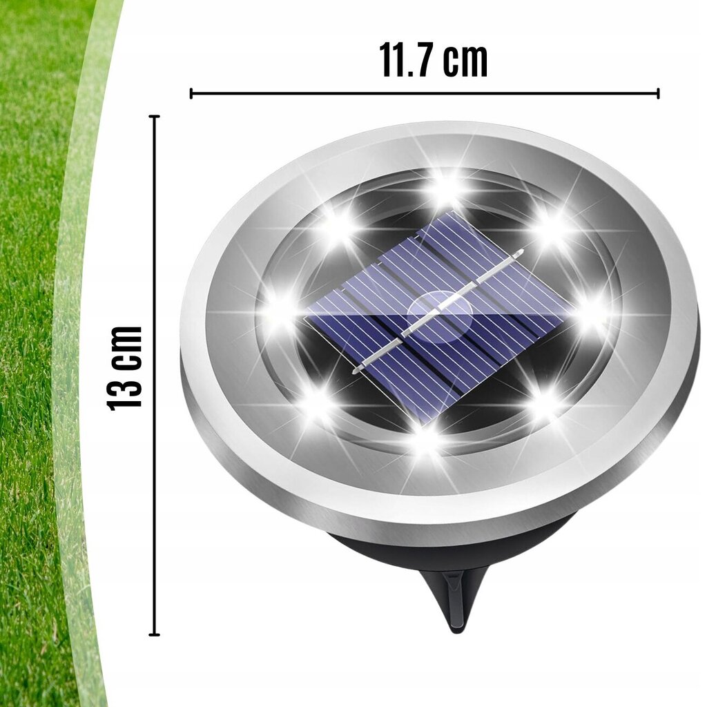 Dārza gaismas, 12,6 cm, 12 gab. цена и информация | Āra apgaismojums | 220.lv