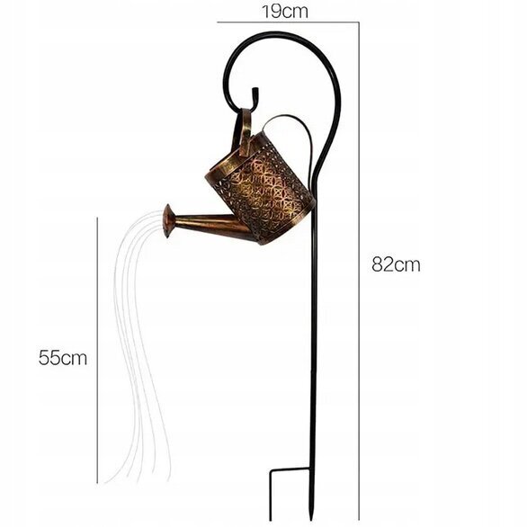 Dārza dekorēšanas laistīšanas kanna ar saules bateriju cena un informācija | Dārza dekori | 220.lv