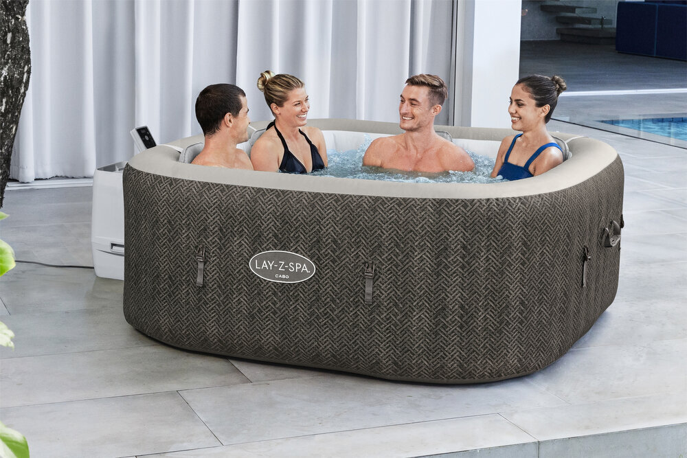 Piepūšams četrvietīgs spa džakuzi Bestway 60167, 180x180x71 cm cena un informācija | Baseini | 220.lv