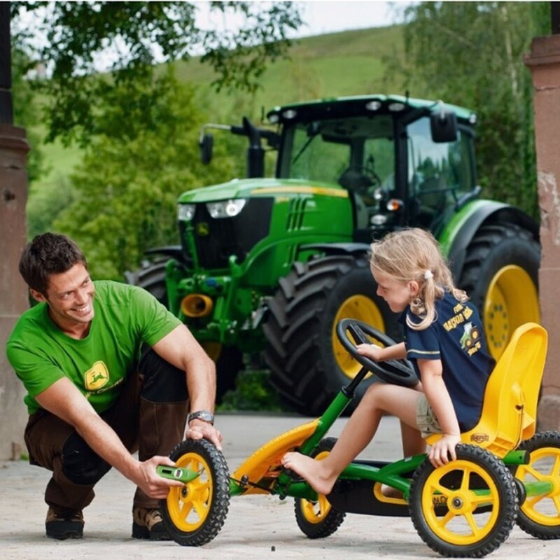 Pedāļu kartings bērniem Berg Buddy John Deere, dzeltens цена и информация | Rotaļlietas zēniem | 220.lv