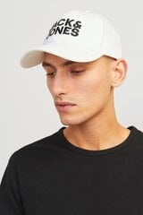 Кепкa Jack &amp; Jones 12254296WHITE-OS цена и информация | Мужские шарфы, шапки, перчатки | 220.lv