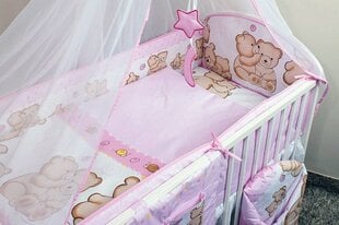 Bērnu gultiņas aizsargs, 360 cm, rozā krāsā cena un informācija | Bērnu drošības preces | 220.lv