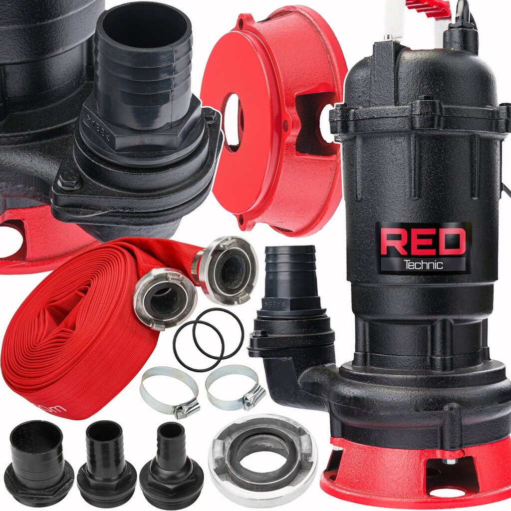 Septiskais sūknis ar dzirnaviņām Red Technic RTPDSR0071, 1050W, 20 m cena un informācija | Sūkņi tīram ūdenim | 220.lv