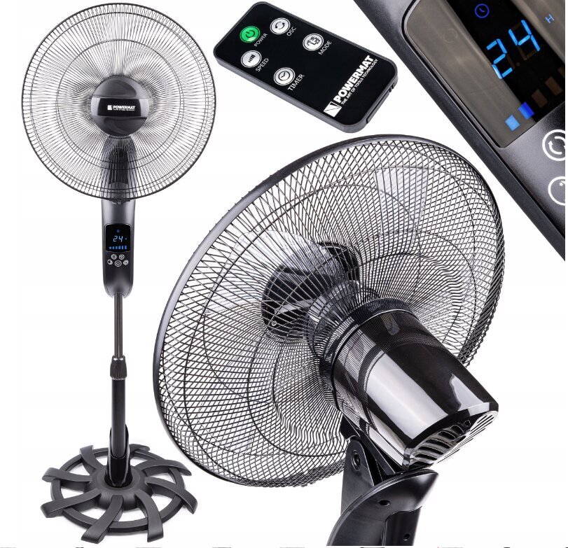 Ventilators Powermat ST-5, 80W, 135 cm, melns цена и информация | Ventilatori | 220.lv