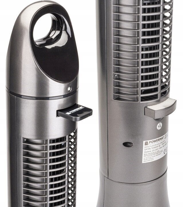 Ventilators Powermat Satin Tower-80/PM0741, 80W, 98 cm, pelēks cena un informācija | Ventilatori | 220.lv