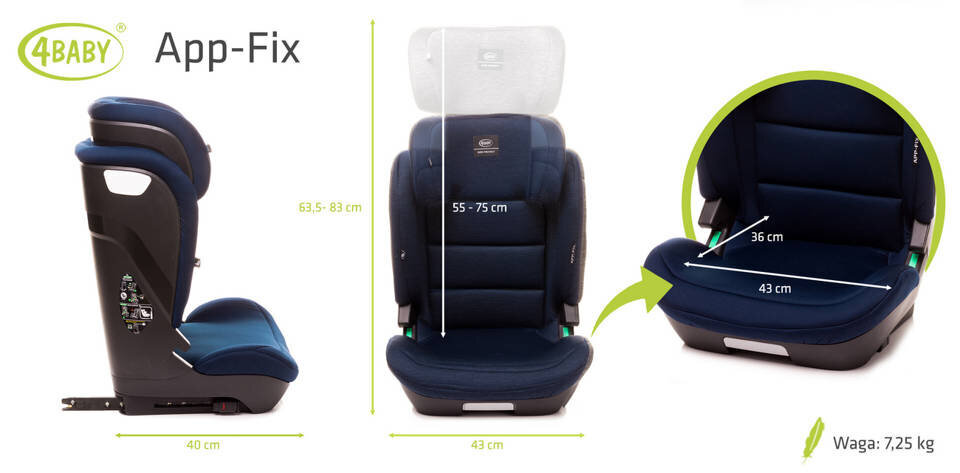 Autokrēsliņš 4Baby 15-36 kg, zils cena un informācija | Autokrēsliņi | 220.lv