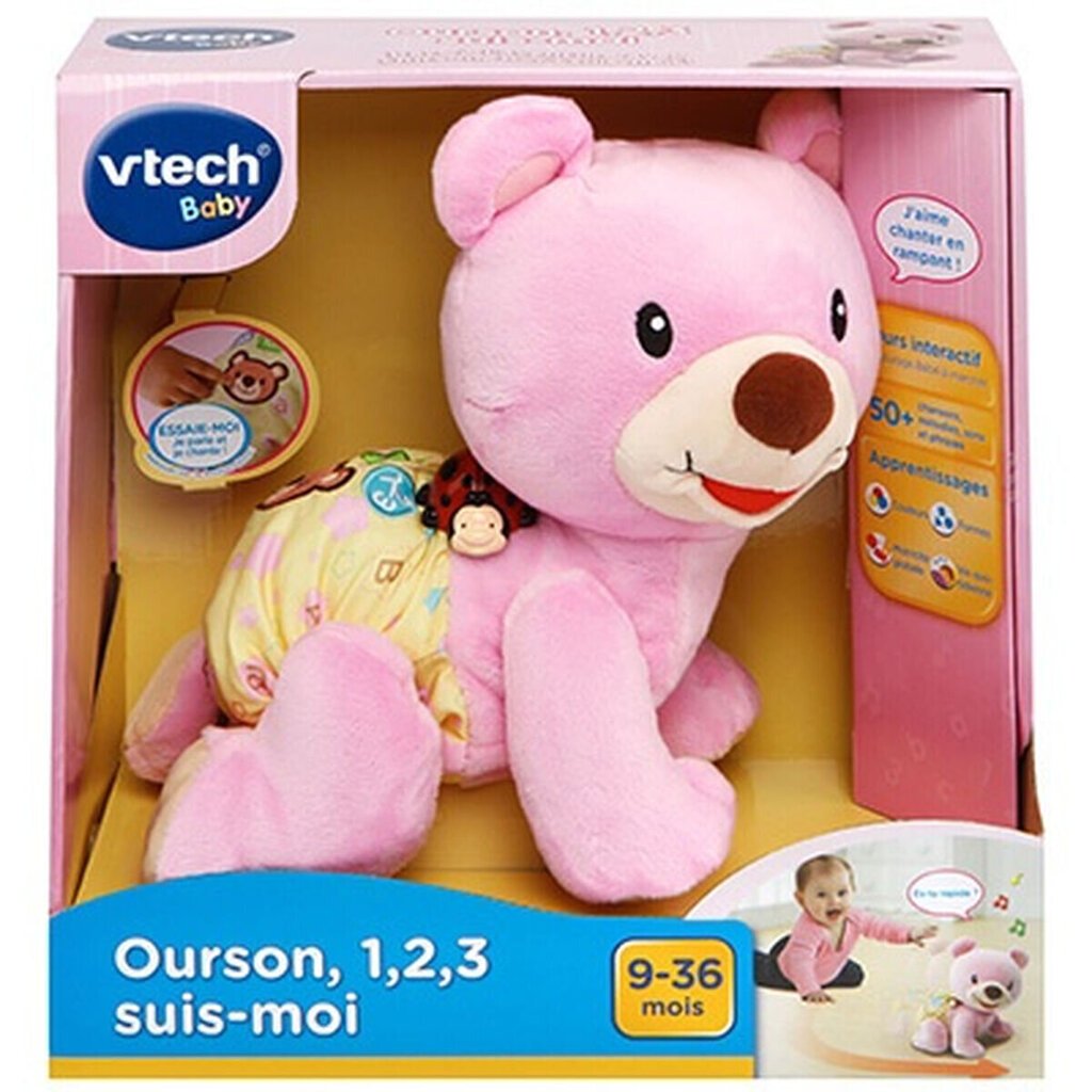 Plīša muzikāla rotaļlieta Vtech Baby Bear, 18 cm cena un informācija | Mīkstās (plīša) rotaļlietas | 220.lv