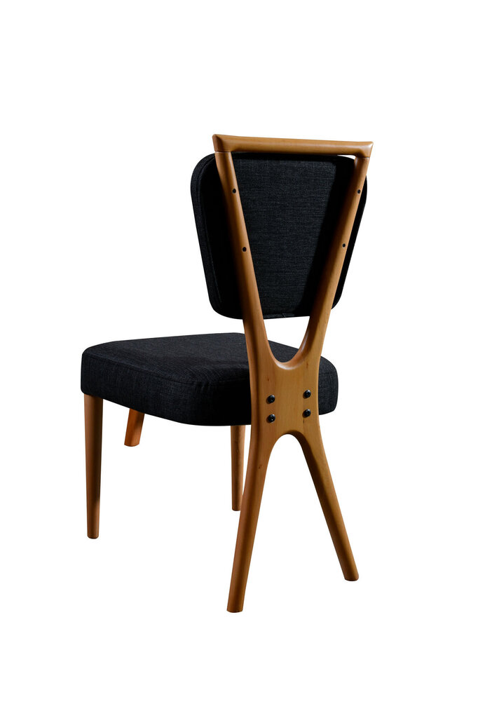 2 krēslu komplekts Kalune Design Palace, pelēks/brūns цена и информация | Virtuves un ēdamistabas krēsli | 220.lv