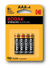 Kodak Xtralife AAA 1.5V baterijas, 40 gab. cena un informācija | Baterijas | 220.lv