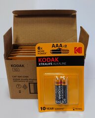 Kodak Xtralife AAA 1.5V baterijas, 20 gab. cena un informācija | Baterijas | 220.lv