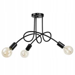 Led-lux griestu lampa, melna цена и информация | Потолочные светильники | 220.lv