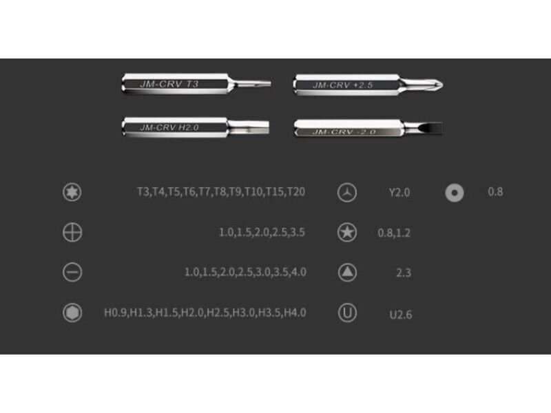 Precīzijas instrumentu komplekts Jakemy 38in1 цена и информация | Rokas instrumenti | 220.lv