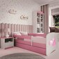 Babydreams rozā gulta bez atvilktnes, ar matraci 140/70 цена и информация | Bērnu gultas | 220.lv