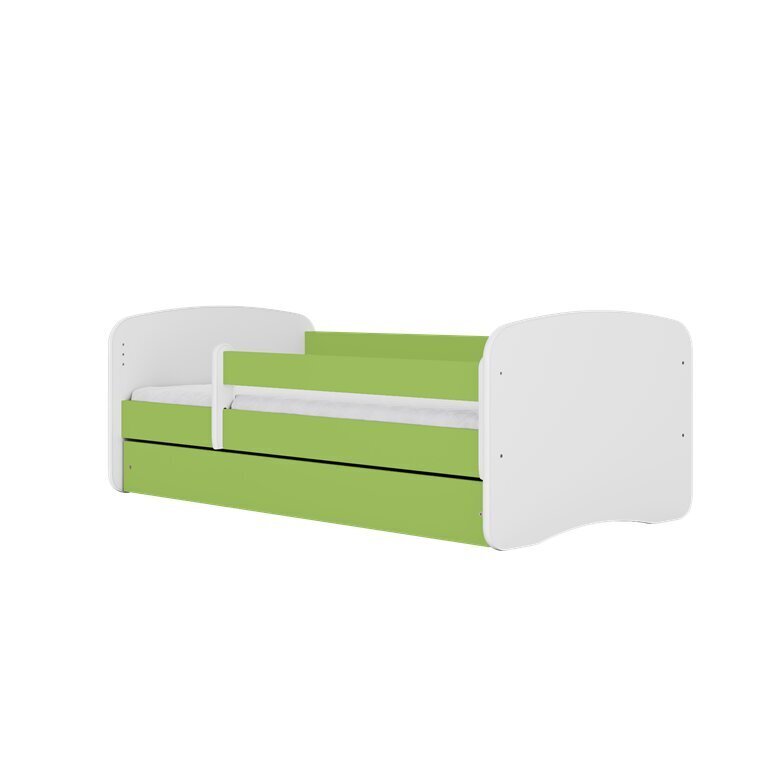 Zaļā gulta babydreams ar atvilktni, bez matrača 140/70 цена и информация | Bērnu gultas | 220.lv