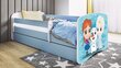 Zila gulta babydreams ar atvilktni, bez matrača 160/80 cena un informācija | Bērnu gultas | 220.lv