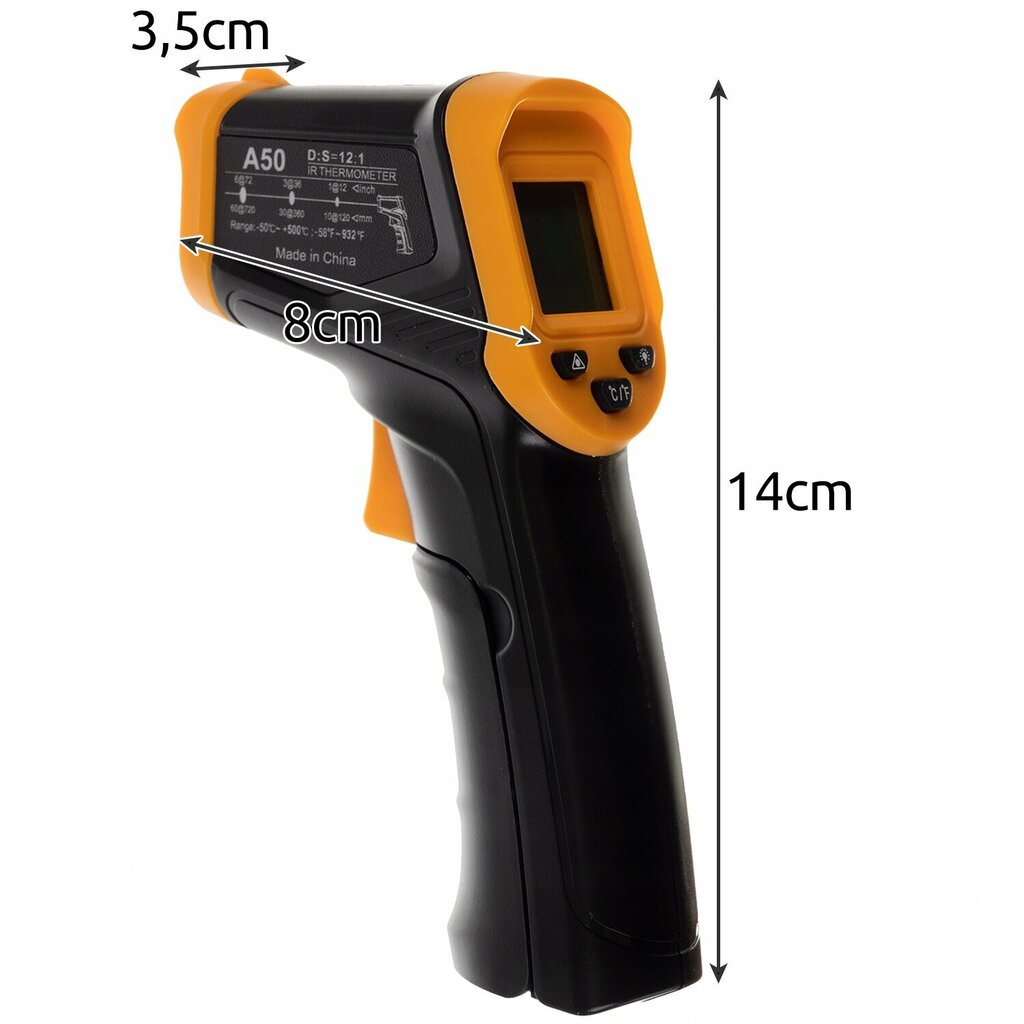 Infrasarkanais termometrs цена и информация | Meteostacijas, āra termometri | 220.lv