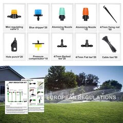 Садовая система полива TAVADA, 50 м цена и информация | Оборудование для полива | 220.lv