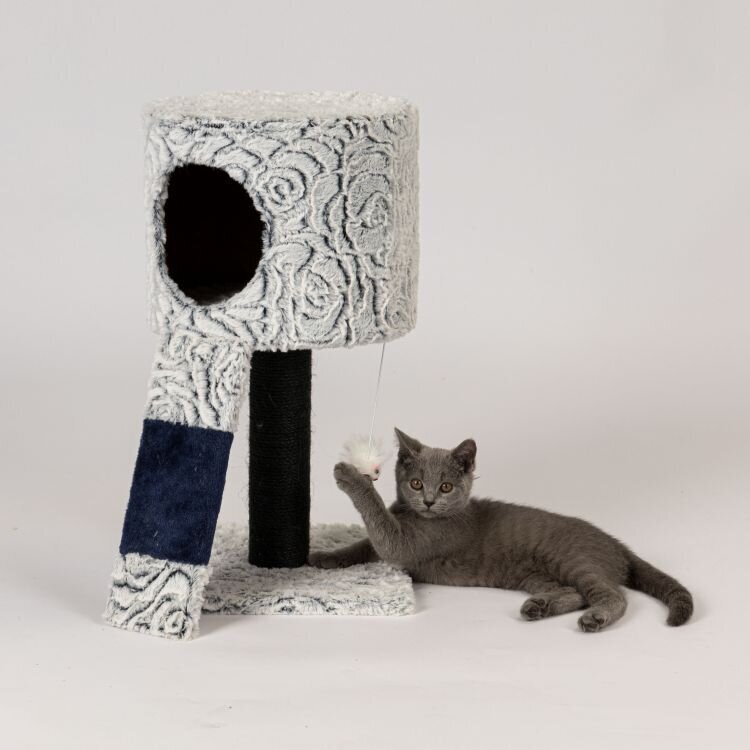 Kaķu skrāpis ar māju Petsi, 55 cm cena un informācija | Kaķu mājas, nagu asināmie | 220.lv