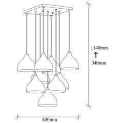 Piekaramā lampa Tempo-6027 цена и информация | Люстры | 220.lv