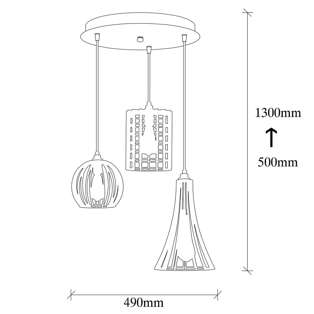 Piekaramā lampa Fellini-MR-933 cena un informācija | Lustras | 220.lv