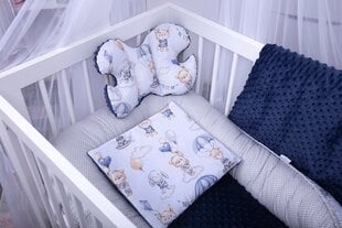 Anti-shock tauriņa formas spilvens mazuļiem Babymam, zils, 24x35 cm cena un informācija | Spilveni, guļammaisi, konverti jaundzimušajiem | 220.lv