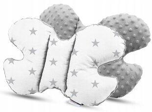 Anti-shock подушка для младенцев в форме бабочки Babymam, серый/белый, 24x35 cm цена и информация | Детские подушки, конверты, спальники | 220.lv
