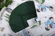 Divpusēja bērnu konverts - sega Babymam, balts/zaļš, 80x80 cm цена и информация | Spilveni, guļammaisi, konverti jaundzimušajiem | 220.lv