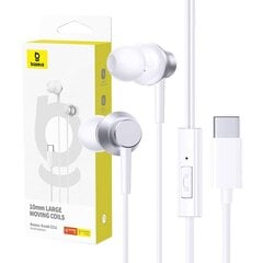 Headphones Baseus Encok CZ11 (white) цена и информация | Наушники с микрофоном Asus H1 Wireless Чёрный | 220.lv