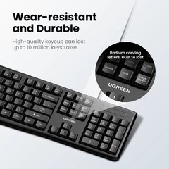 Ugreen MK003 wired keyboard and mouse set - black цена и информация | Клавиатуры | 220.lv