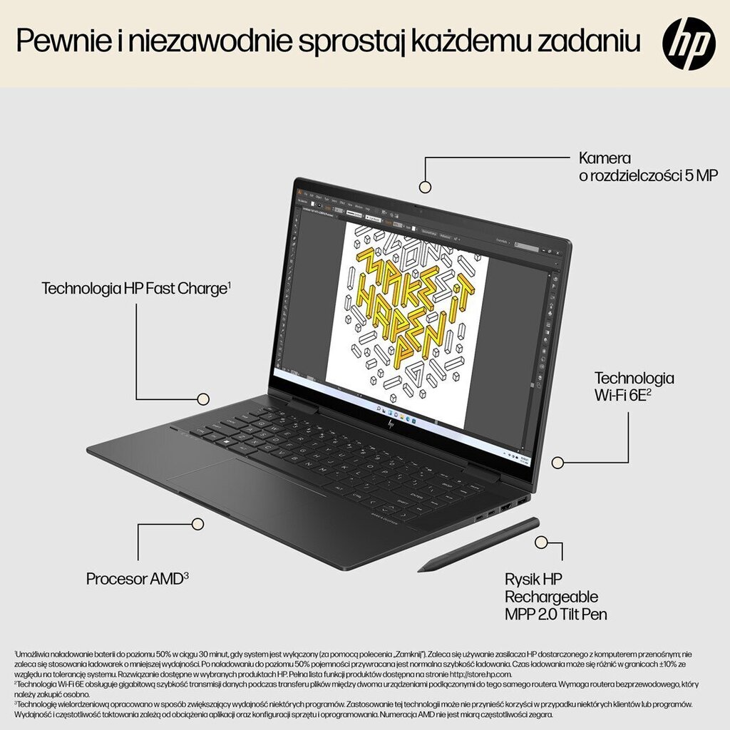 HP Envy x360 15-fh0006nw цена и информация | Portatīvie datori | 220.lv